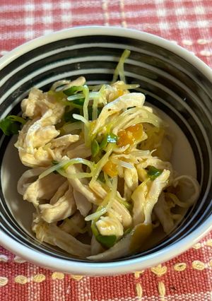 しっとり柔らか鶏胸の梅和え-レシピのメイン写真