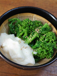 菜の花ととろろのお浸し-レシピのメイン写真