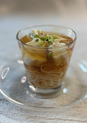 ひんやり汁ごと飲んじゃう冷やし豆腐と素麺-レシピのメイン写真