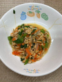 【保育園給食】小松菜の納豆サラダ-レシピのメイン写真