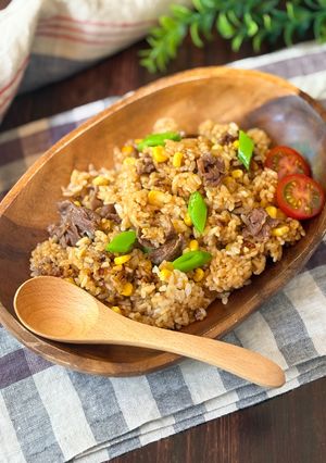 炊飯器で簡単!ペッパーランチ風ピラフ-レシピのメイン写真