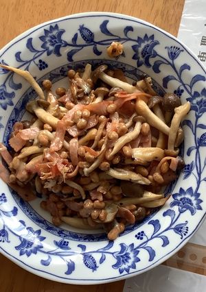 簡単納豆としめじの炒め物-レシピのメイン写真