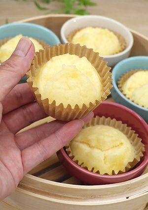 ふっわふわ♡優しい甘さのチーズ蒸しパン-レシピのメイン写真