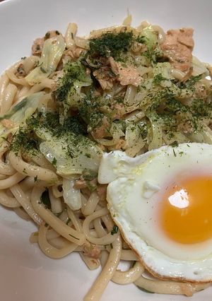 ニラダレ活用❗️大豆ミート焼きうどん-レシピのメイン写真