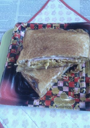 ハム＆チーズ＋玉子焼きのホットサンド23-レシピのメイン写真