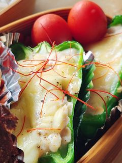 トースターで簡単☆ピーマン肉詰め☆お弁当-レシピのメイン写真