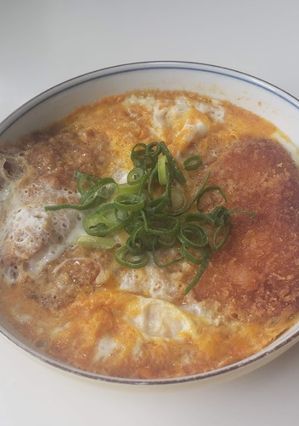 レンジで簡単！　チキンカツの卵とじ！-レシピのメイン写真