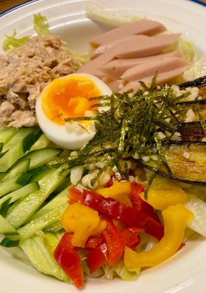 我が家のサラダうどん-レシピのメイン写真