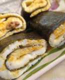 粒マスマヨで♪　薄焼きたまごの海苔巻き
