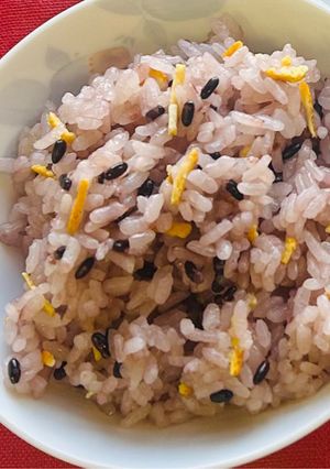お正月料理☆黒豆陳皮ご飯-レシピのメイン写真