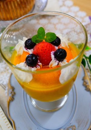 綾の野菜や果物をつかったカボチャプリン-レシピのメイン写真