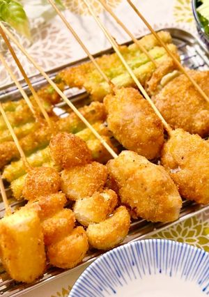 おうちで簡単☆串カツ(串揚げ)揚げ焼き！-レシピのメイン写真