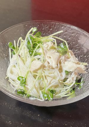 春雨とサラダチキンのめんつゆマヨサラダ-レシピのメイン写真