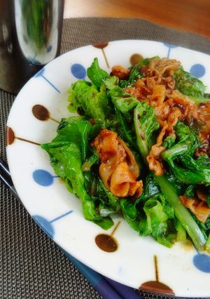＊苦すぎるサンチュと豚バラ肉の回鍋肉＊-レシピのメイン写真