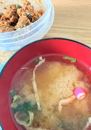 味噌玉タッパー保存✴︎お湯を注ぐだけでお味噌汁-レシピのメイン写真