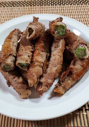 肉巻きオクラ-レシピのメイン写真