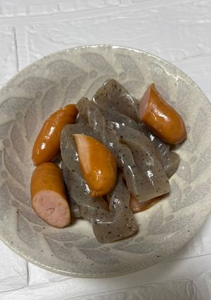 こんにゃくとソーセージの合せ煮-レシピのメイン写真