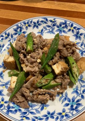 オクラと豚と揚げ出し豆腐♪お弁当にも！-レシピのメイン写真
