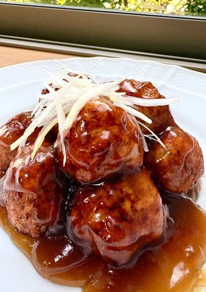 【簡単夕食】ふわふわ鶏団子の甘酢あん-レシピのメイン写真