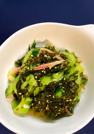 あかもくときゅうりの塩麹酢の物♪-レシピのメイン写真