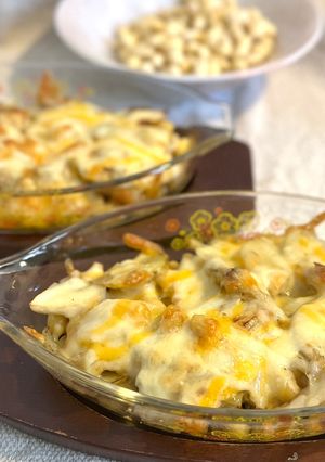 お豆さんの味噌マヨグラタン-レシピのメイン写真