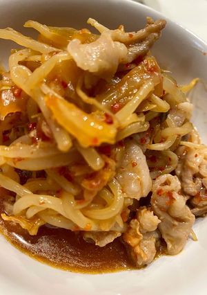 レンチン旨辛もやしキムチ-レシピのメイン写真