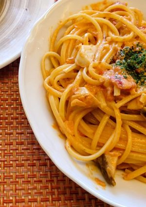 トマト🍅クリームパスタ-レシピのメイン写真