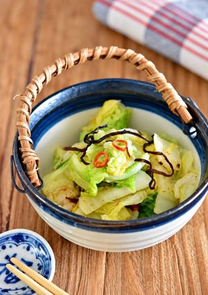白菜とかつお節の塩昆布漬け【作り置き】-レシピのメイン写真