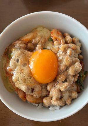 腸活ランチに！納豆キムチTKG-レシピのメイン写真
