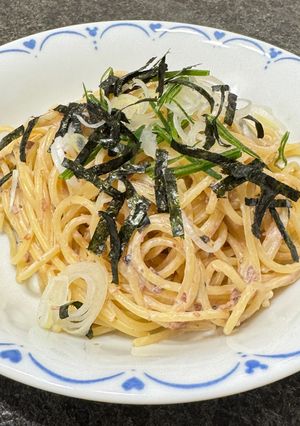 梅マヨパスタ-レシピのメイン写真
