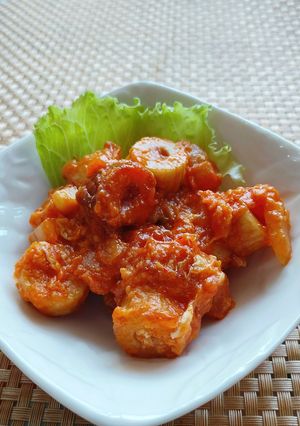 竹輪で簡単♪なんちゃってエビチリ!-レシピのメイン写真
