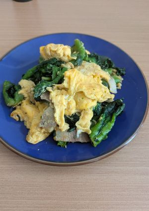 菜の花とふんわりたまごのオイスター炒め-レシピのメイン写真