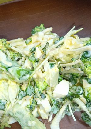 ブロッコリーと卵の３種の野菜マヨサラダ-レシピのメイン写真