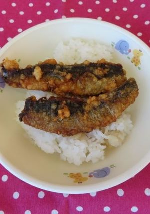 【保育園】いわしのかば焼き丼-レシピのメイン写真