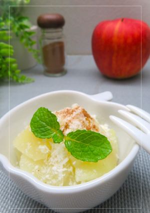 残念林檎救済🍎　ミルキーなココナッツ蒸し林檎-レシピのメイン写真