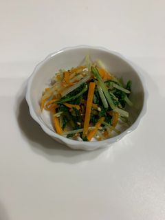 水菜とにんじんのごま和え-レシピのメイン写真