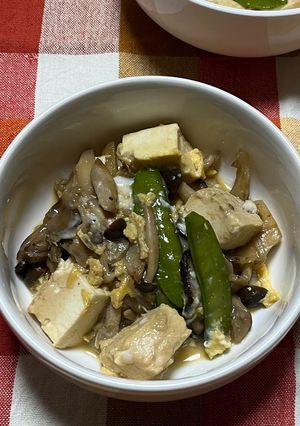 豆腐ときのこの卵とじ-レシピのメイン写真