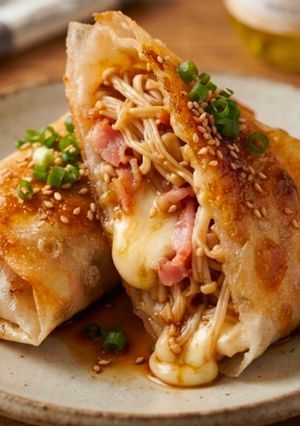 子供喜ぶえのきチーズ♪ライスペーパー副菜-レシピのメイン写真