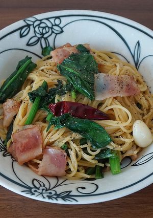 ほうれん草とベーコンの和風スパゲティ-レシピのメイン写真