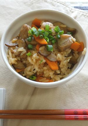 鶏ごぼうのポン酢炊き込みご飯-レシピのメイン写真