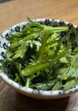 春菊だけのサラダ-レシピのメイン写真