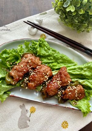 ピーマンの肉詰め〜甘辛醤油〜-レシピのメイン写真