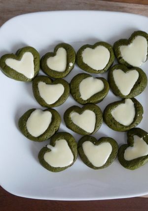 不器用白チョコ入抹茶(他でも)クッキー-レシピのメイン写真