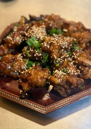 茄子と唐揚げの甘辛炒め-レシピのメイン写真