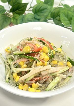食感がクセになる😋さつまいも春雨サラダ🥗-レシピのメイン写真