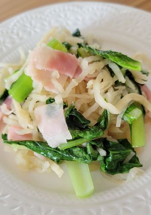 レンジで♪小松菜と切り干し大根の白だし煮-レシピのメイン写真
