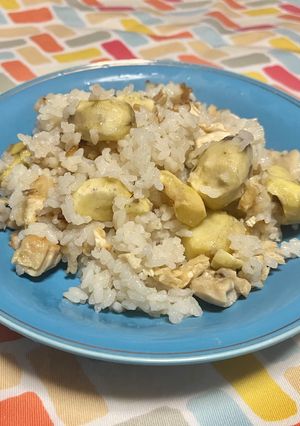 超簡単☆白だし風栗と鶏ももご飯♪♪-レシピのメイン写真