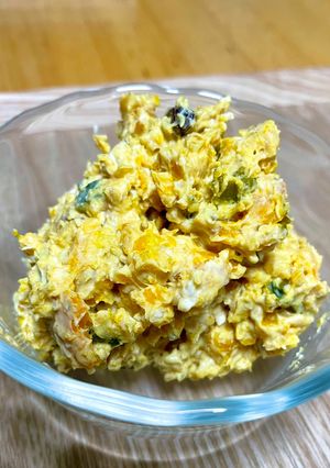 かぼちゃの味噌クリームチーズサラダ-レシピのメイン写真