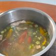 夏野菜とオクラの簡単春雨スープ