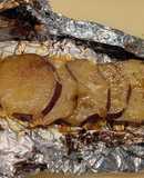 BBQに　さつまいものマシュマロ焼き